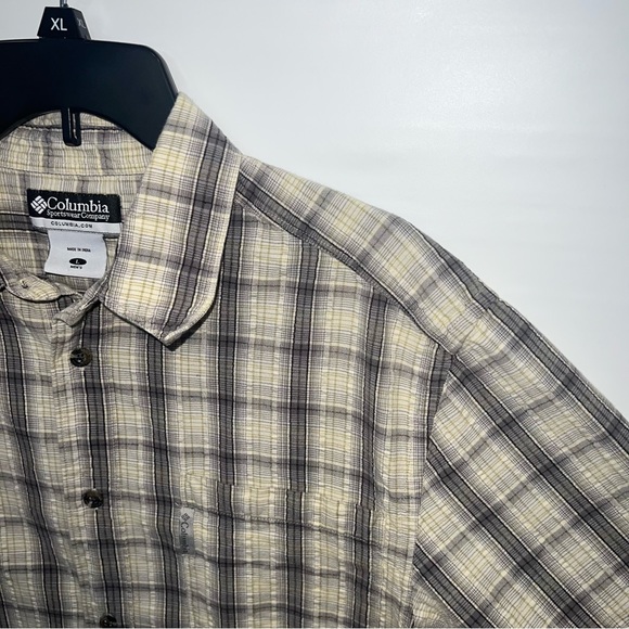 Columbia Button Up Adult Large Mens Multicolor Short Sleeve 100% Cotton Shirt - Picture 6 of 15